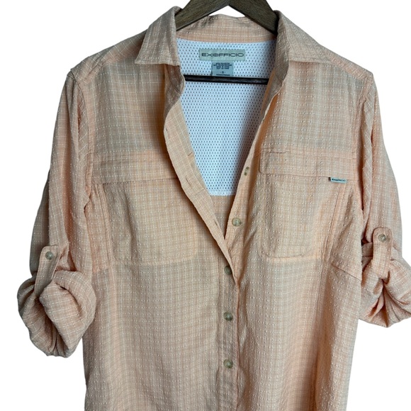 Exofficio Women's Camping Athletic Long Sleeve Button Down Shirt Vented Size S - Picture 2 of 9